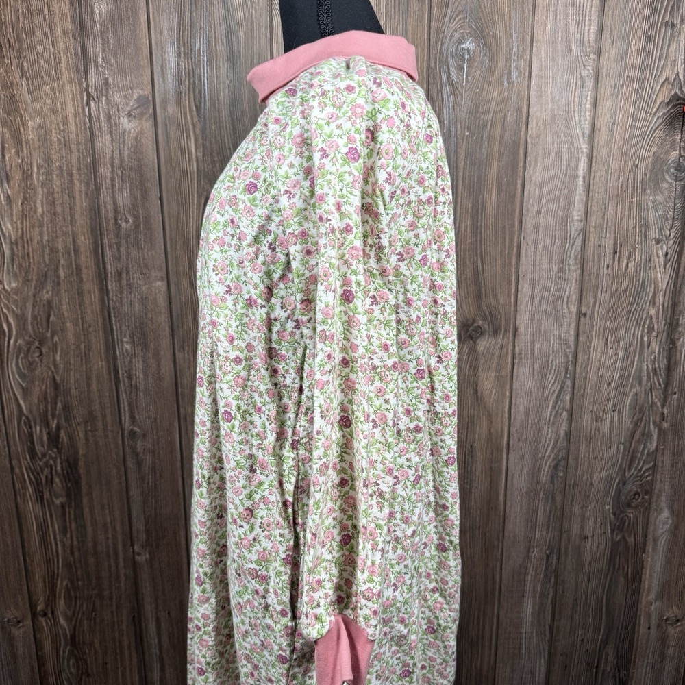 Vermont Country Store Nightgown‎ Sz M Pink Flannel Cotton Turtleneck Cottagecore - Picture 16 of 16